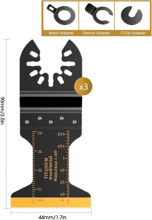 Thumbnail 1 de Lame Aicoya Multitool 44 mm titanio 3 pezzi