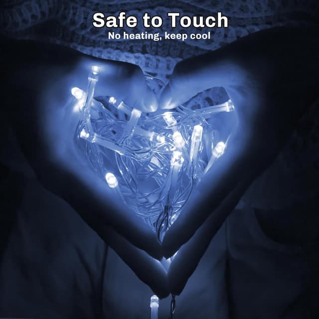 Detalle 2 de Gcstnn Battery Fairy Lights (3m, 30 LED) with Timer and IP65 Waterproof Box – Cool White