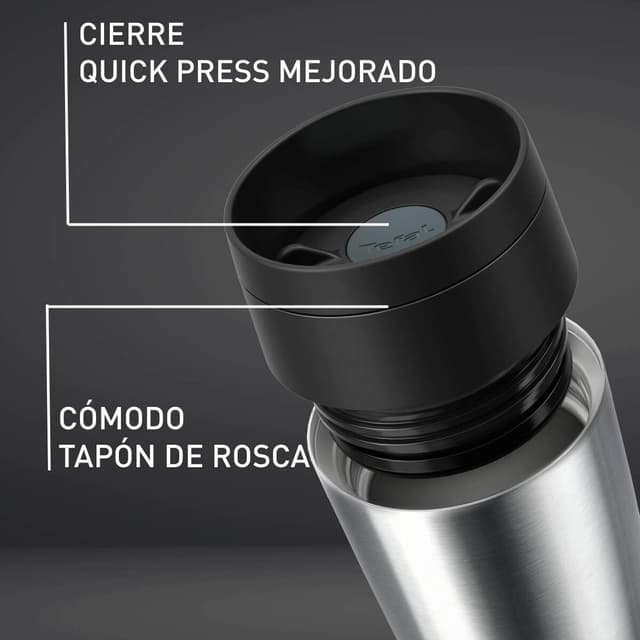 Thumbnail 1 de Taza de Viaje TEFAL Classic 0,36L ☕️ Acero Inoxidable Hermética