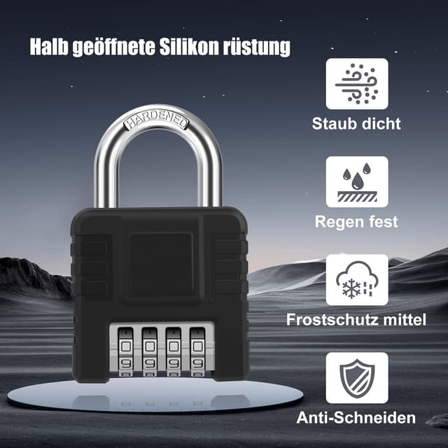 Thumbnail 4 de Diyife Zahlenschloss 4-stellig 51 mm Schloss