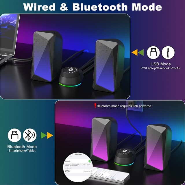 Thumbnail 2 de SOULION C30 Bluetooth desktop speakers 2.0