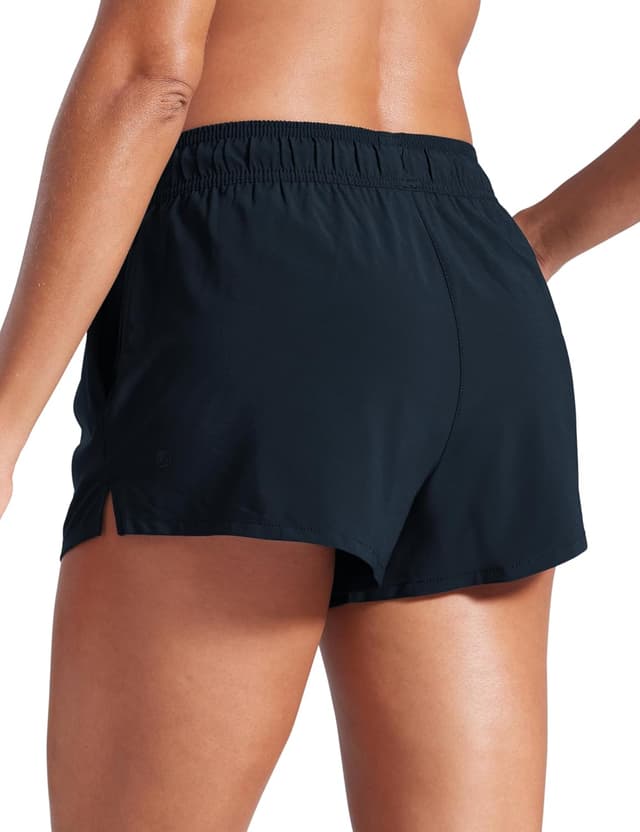 Detalle de CRZ YOGA – Short de bain femme 3" à séchage rapide, fente latérale et doublure