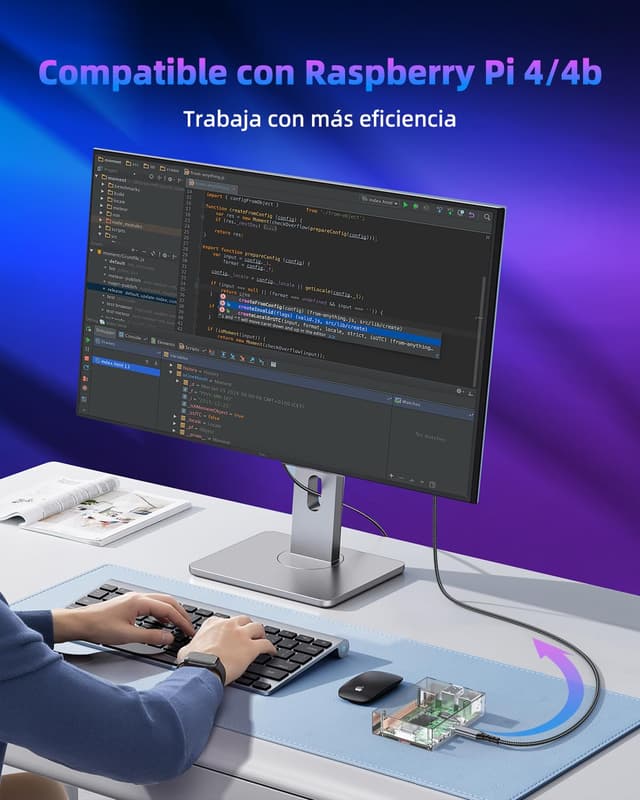 Detalle 2 de ZEENVIC Cable Micro HDMI a HDMI 2m 4K