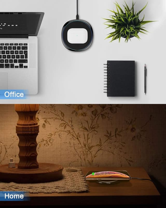 Detalle de NANAMI 10W Wireless Charging Pad for iPhone & Samsung (portable, non-slip base)