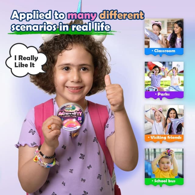 Thumbnail 6 de WATERELF Play Putty Slime for Kids: non-sticky sensory fidget putty in Pink/Yellow (3.2 oz)