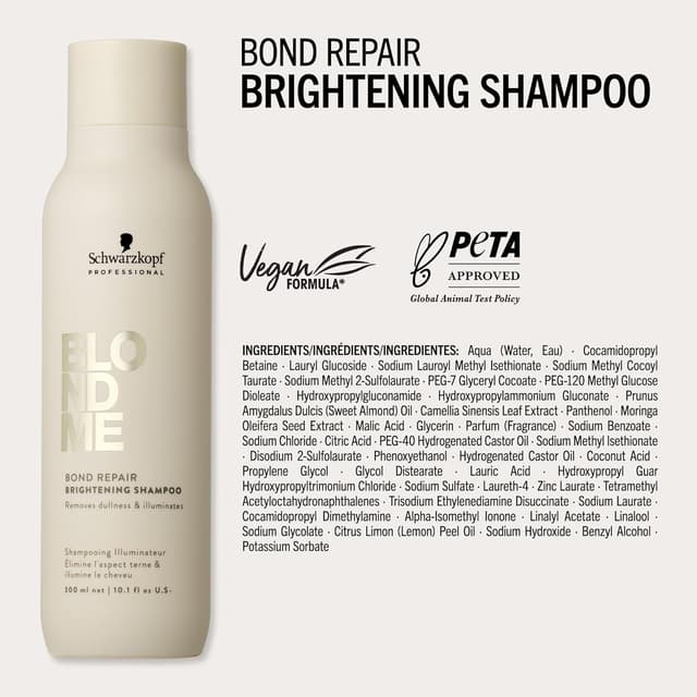Thumbnail 5 de Schwarzkopf BLONDME Bond Repair Brightening Shampoo 300 ml