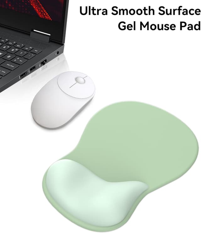 Detalle de Giecy Gel Wrist Rest Mouse Pad for Laptop & Office Use (Green)