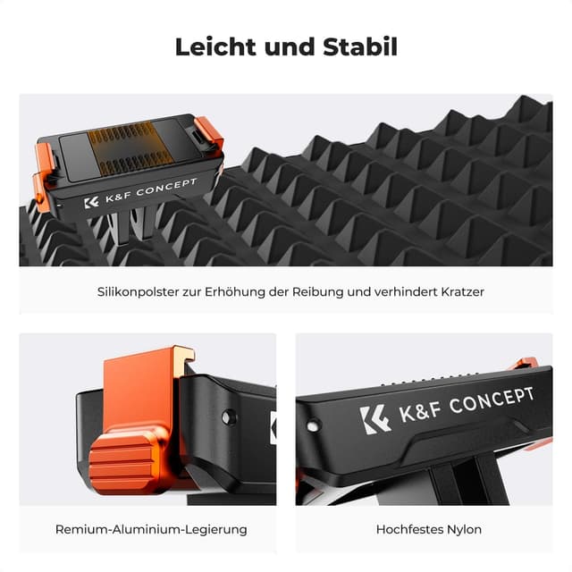 Detalle de K&F CONCEPT Magnetische Schnellverschluss Adapterhalterung 2er Pack