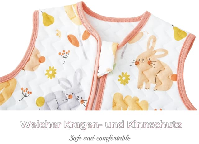 Detalle de Chilsuessy Baby-Schlafsack 1 Tog, 80 cm