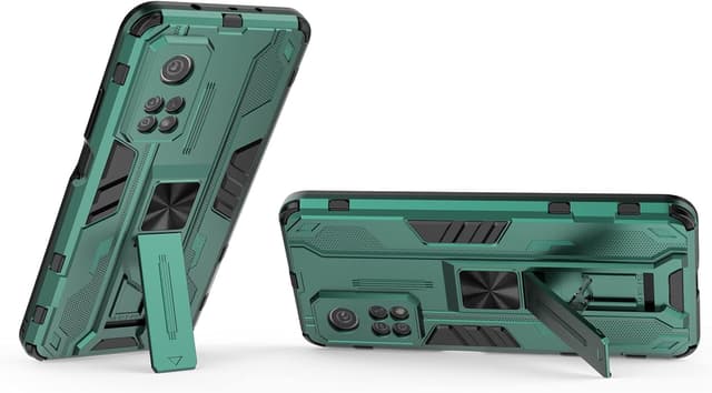 Detalle de SORAKA Hülle für Xiaomi Mi 10T 5G / Mi 10T Pro 5G mit Metallplatte & Ständer (Heavy Duty)