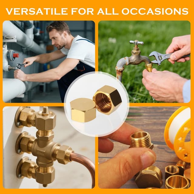 Thumbnail 6 de Messing Rohrdichtungs Stopfen 16er Set