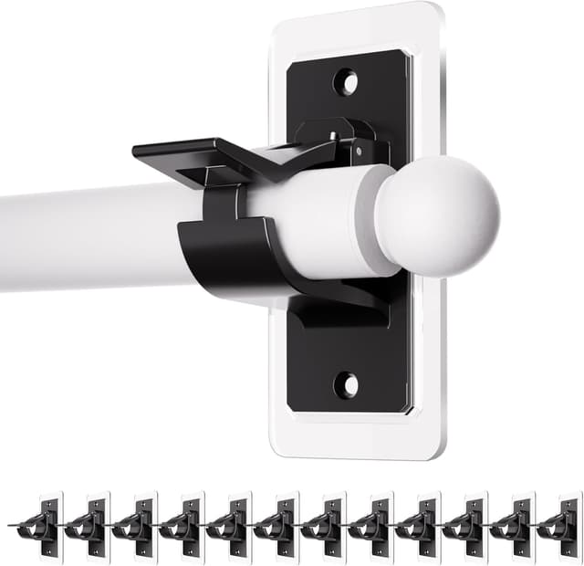 Detalle de Anteabee adhesive curtain rod holder set