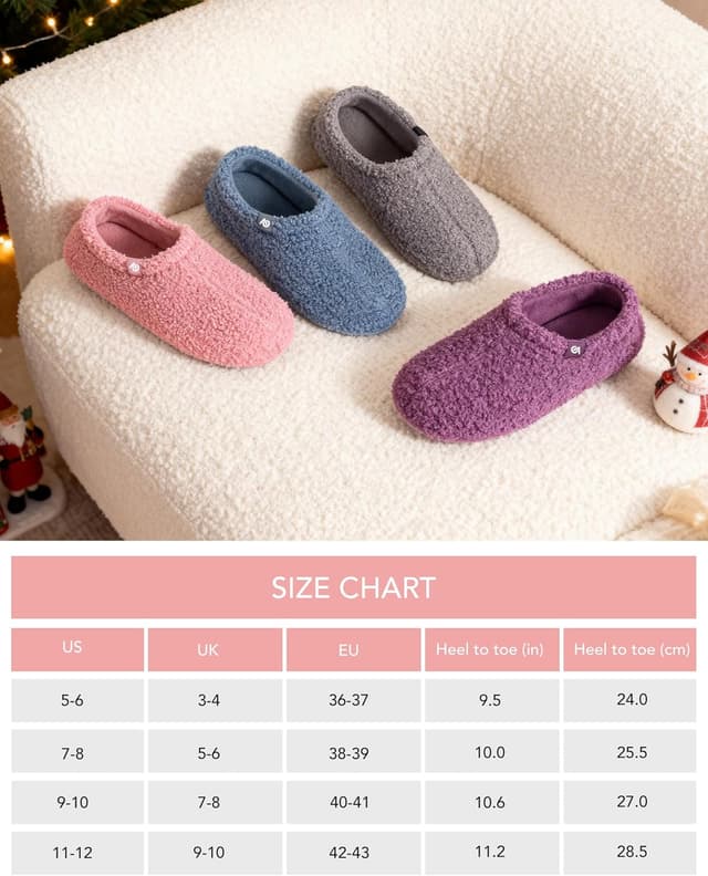 Thumbnail 6 de VeraCosy fuzzy slippers with memory foam