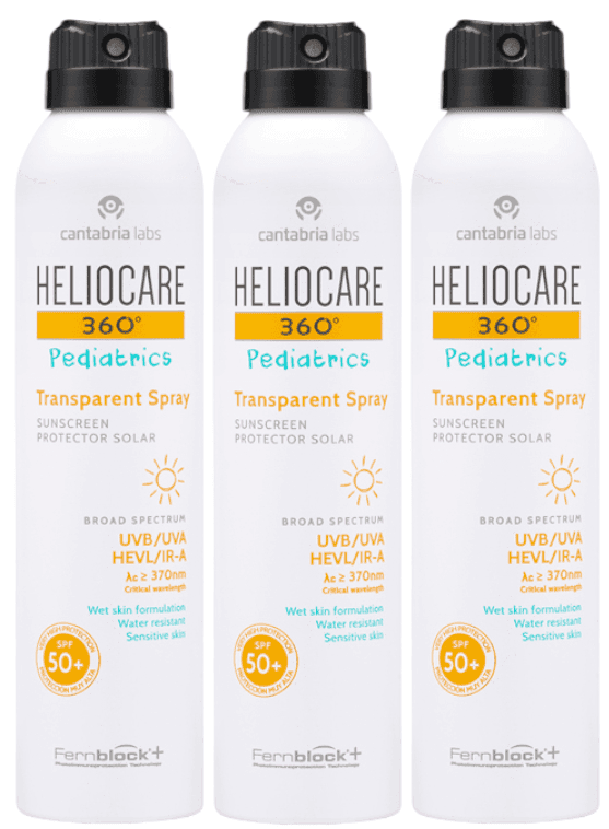 Imagen de Heliocare 360 Pediatrics Spray Transparente SPF50 - 3x200 ml en OfertitasTOP