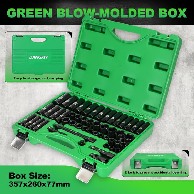 Thumbnail 1 de DANGKIY 3/8" Impact Socket Set 50-Piece