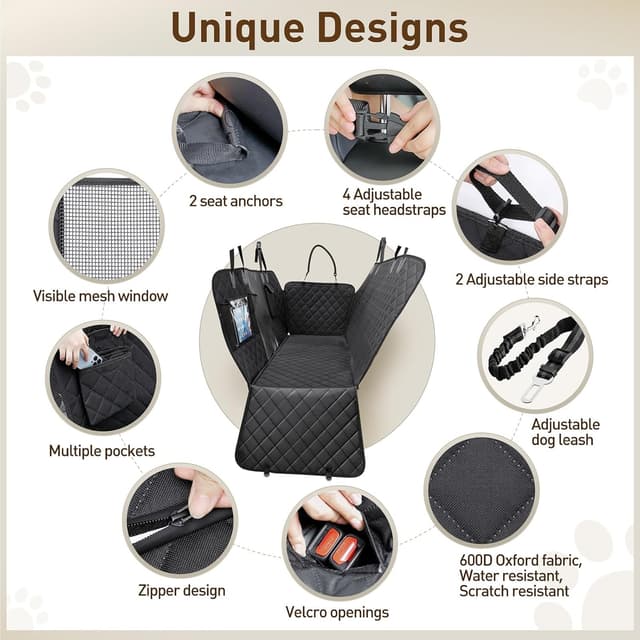 Thumbnail 3 de Gimars Hundedecke Auto Rückbank 157x137 cm