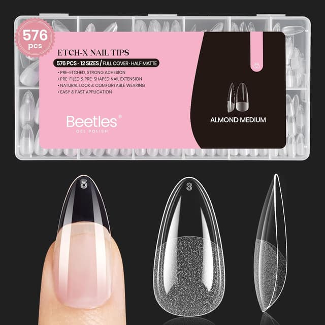 Detalle de Beetles Almond Nail Tips 576pcs 💅