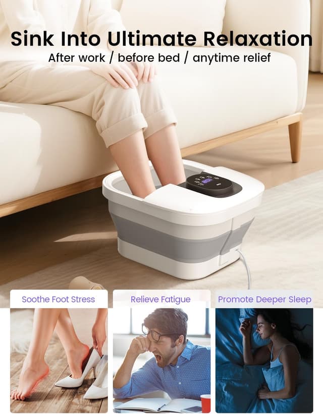 Thumbnail 5 de RIKE Pediluvio Massaggiatore Piedi pieghevole 24°C