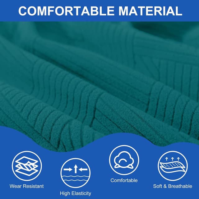 Detalle 2 de Ystyle copri testiera letto matrimoniale/singolo elasticizzato 150 cm blu pavone