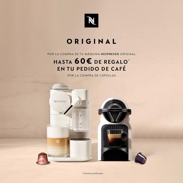 Detalle 2 de Nespresso De'Longhi Inissia EN80.B — cafetera cápsulas, 19 bar