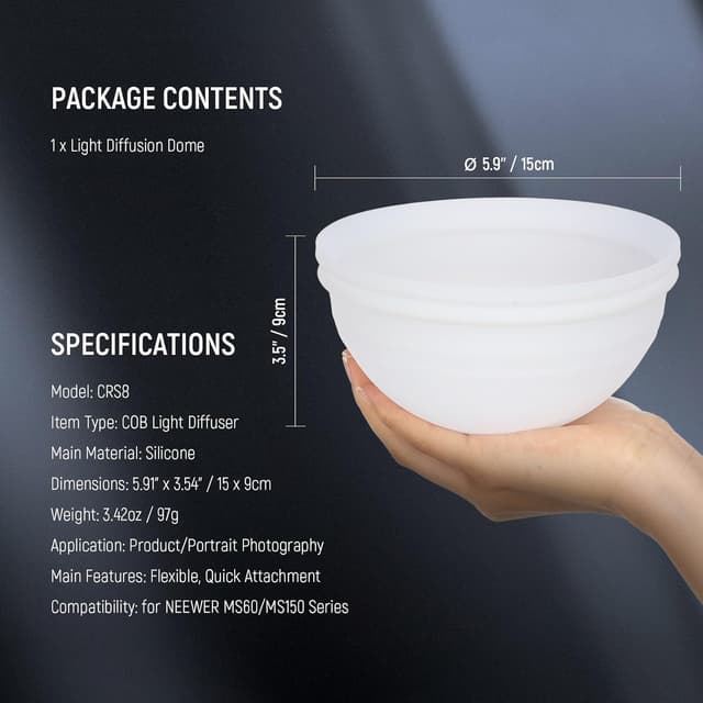 Thumbnail 6 de NEEWER COB Diffuser for MS60/150 Reflector 🎥