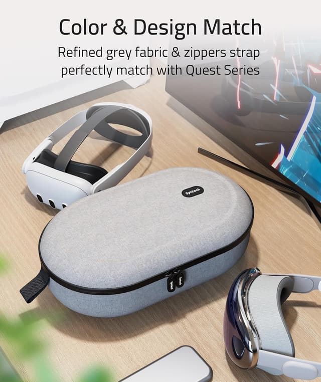 Thumbnail 6 de Syntech hard carrying case for Meta Quest 3S/3/Quest 2, Pico 4 and Vision Pro – with elite strap storage (touch controllers not included)