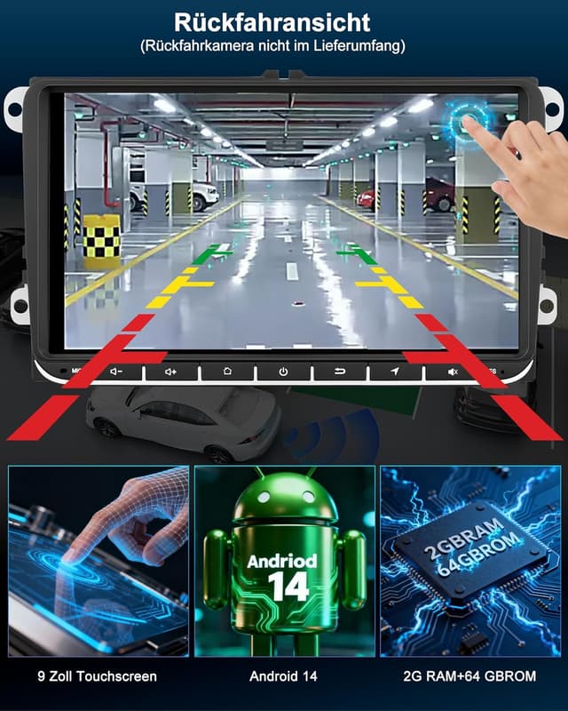 Thumbnail 5 de VW Autoradio 9 Zoll 2+64GB für Golf 5–6