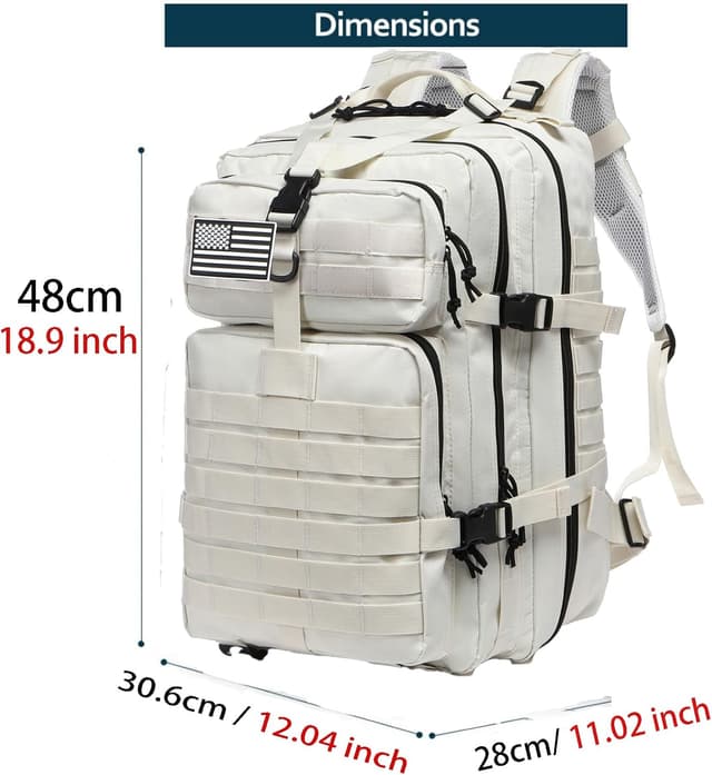 Detalle de GUJOIN 50‑Liter Jagd-/Angelnrucksack aus Nylon mit wasserdichtem Futter