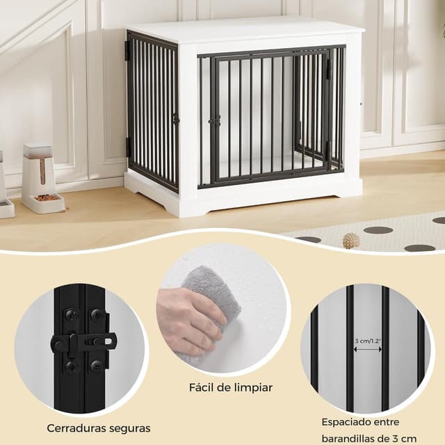 Thumbnail 4 de BEWISHOME EMGL03W Jaula para perros 81 cm