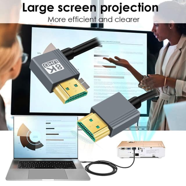 Detalle de HDMI 2.1 Spiralkabel 90° 1,0 m