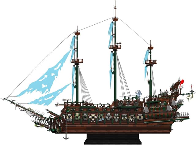 Detalle de Mould King 13218 Fliegender Holländer Geisterpiratenschiff-Modell 6849 Teile