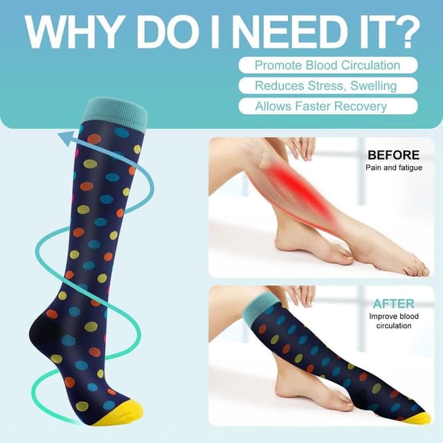 Thumbnail 6 de Pnosnesy compression socks 15-20 mmHg support