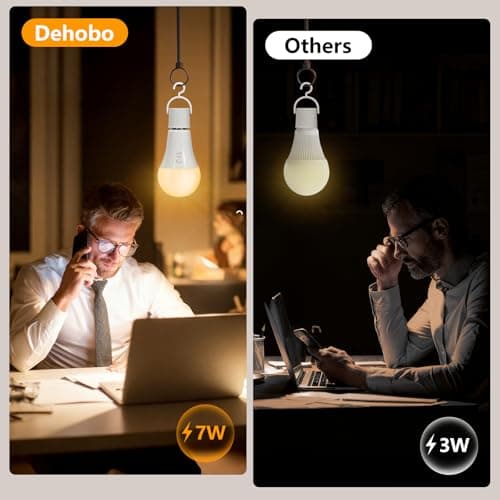 Detalle 2 de Dehobo Bombillas Recargable 7W E27 con Mando