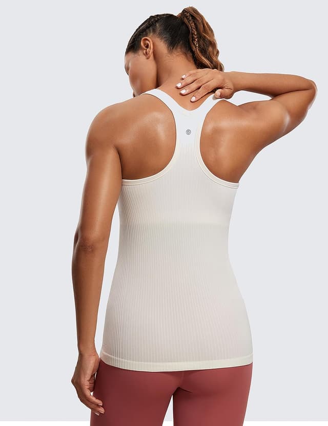 Detalle 2 de CRZ YOGA Canottiera Seamless Racerback imbottita con reggiseno integrato R851