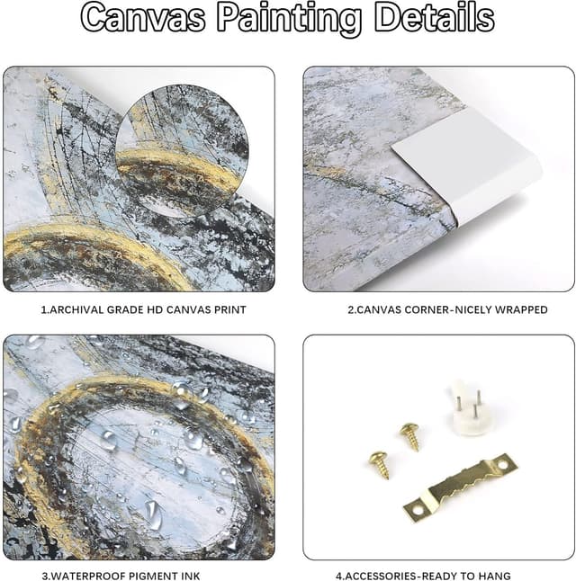 Thumbnail 5 de Cuadro Moderno 3 Pcs Flores Silvestres 🌼 Lienzo Decorativo 50x70cm