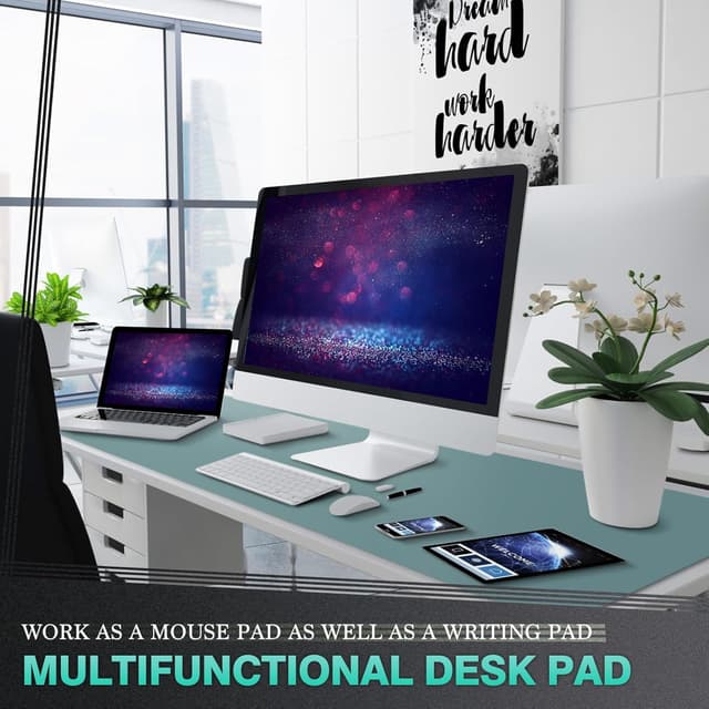 Detalle 2 de K KNODEL Large Leather Desk Mat 120x60cm