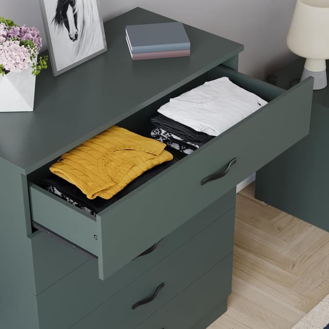 Thumbnail 3 de Vida Designs Riano 5-Drawer Chest of Drawers, Jasper Green