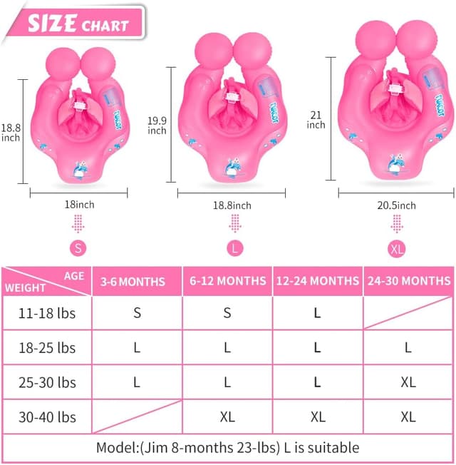 Detalle 2 de Baby Pool Float with Canopy and UPF 50+ Sun Protection (UP to 36 Months) — Anti-Flip Safe Infant Swim Float