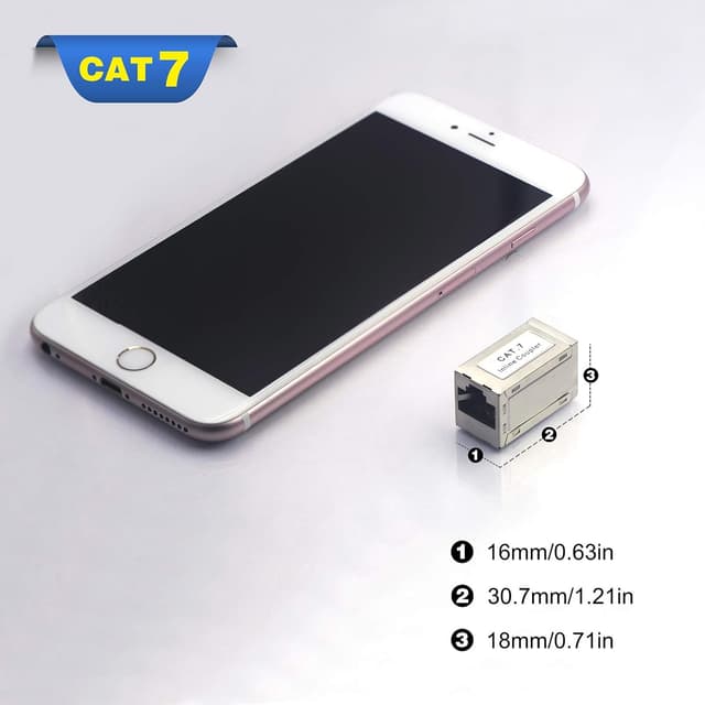 Thumbnail 6 de VCELINK RJ45 Kupplung Cat7 (vergoldet) als LAN-Verlängerung für 10 Gbit/s – 6x geschirmt