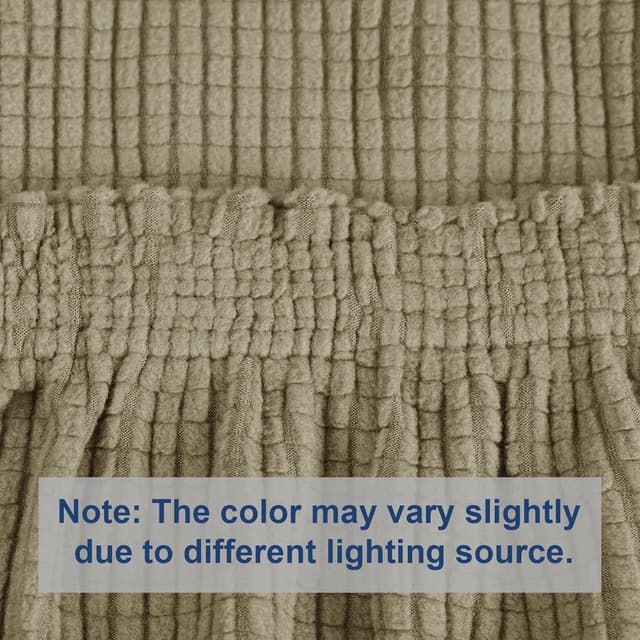 Thumbnail 6 de Ystyle housse de canapé extensible 4 places avec accoudoirs, antidérapante kaki