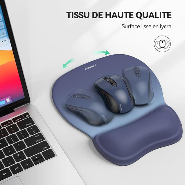 Thumbnail 4 de TECKNET Tapis souris ergonomique Gel Bleu