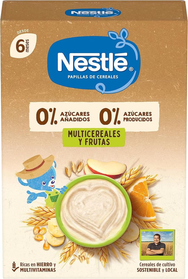Thumbnail 3 de Nestlé 0% Papilla de Cereales Multicereales con Frutas 🍎