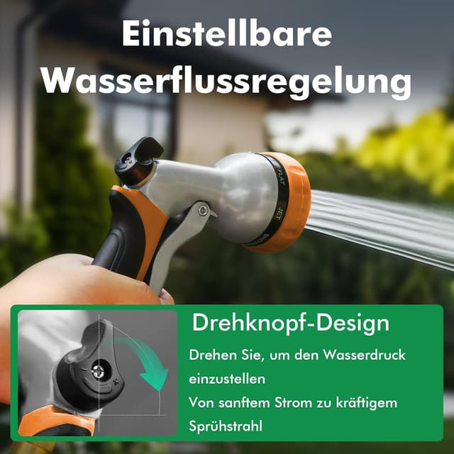 Detalle 2 de RESTMO Gartenbrause Metall Hochdruck Orange