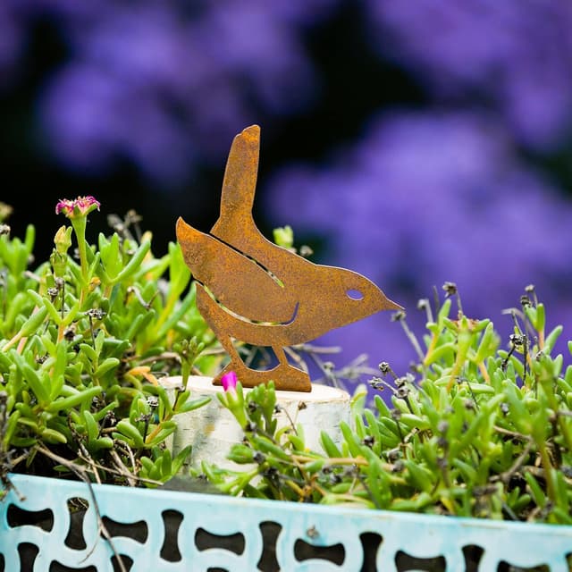 Detalle de ALEMIN Rost-Vögel Gartenstecker 4er Set