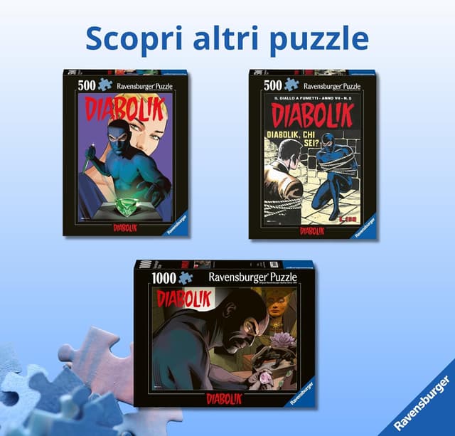 Detalle de Ravensburger Puzzle 1000 pezzi Diabolik B, 70x50 cm