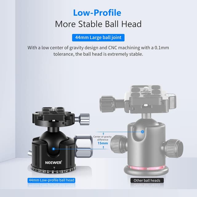 Thumbnail 2 de Neewer Low Profile Ball Head 44mm, 25kg load