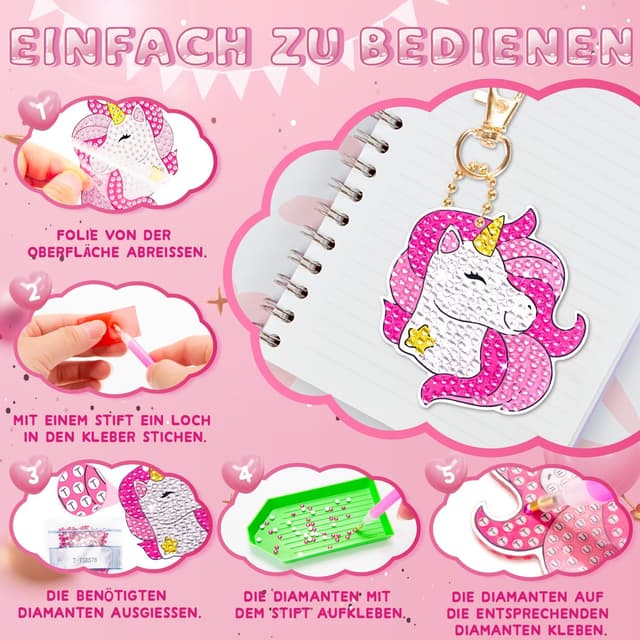 Detalle 1 de Maqhpu 5D Diamond Painting Schlüsselanhänger