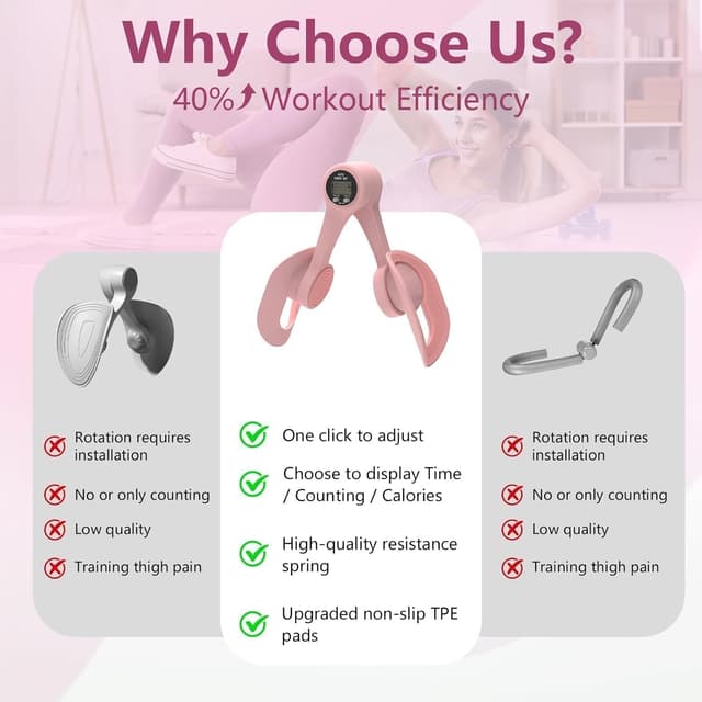 Detalle 2 de KVKVMO Thigh Trainer 20LB resistance band