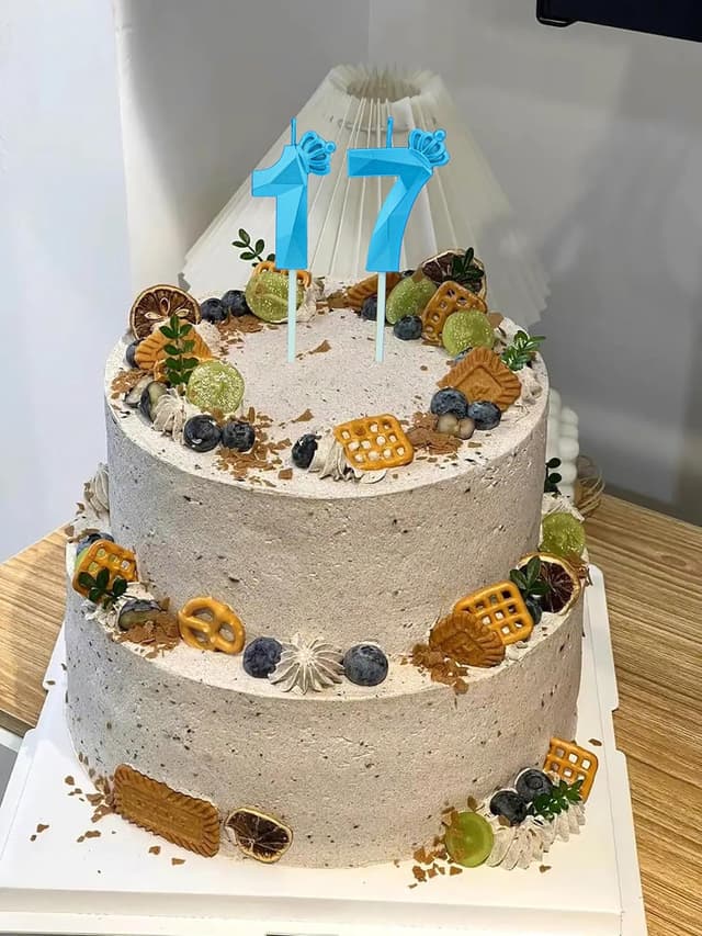 Thumbnail 3 de Geburtstagskerzen Zahlen 17 mit Krone 🕯