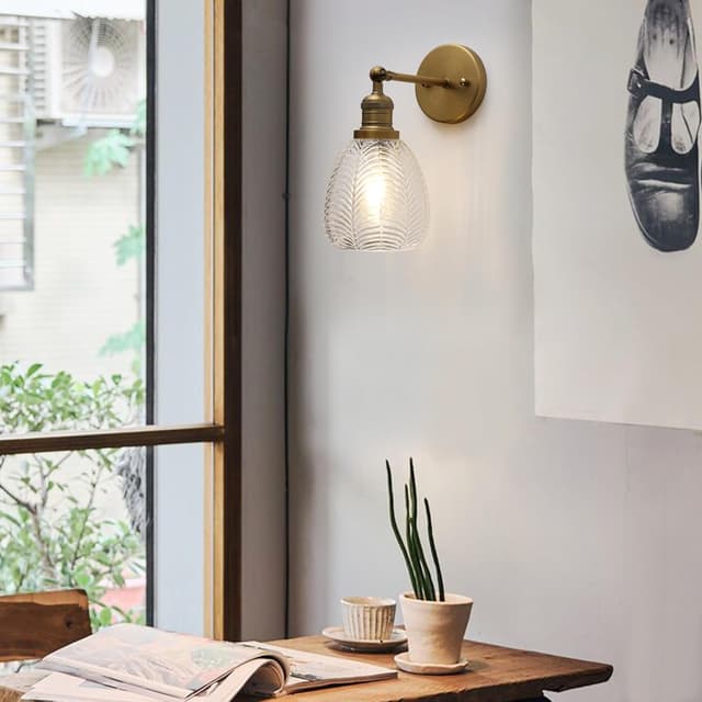 Detalle de Phansthy E27 Vintage Wandleuchte mit 60 W